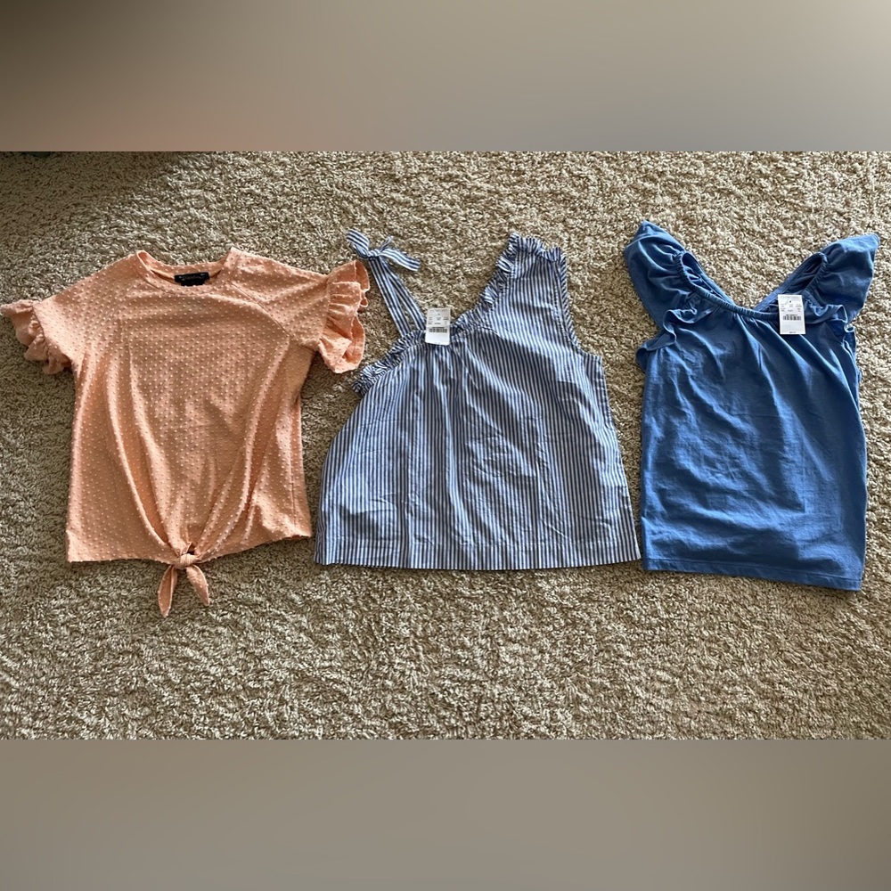 NEW Girls Tops JCrew Size Large 10/12 set of 3